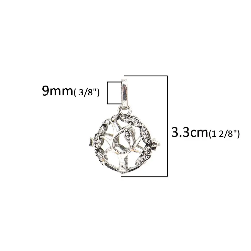 Медные Подвески DoreenBeads Мексиканский ангел ажурный шар коробка пожеланий