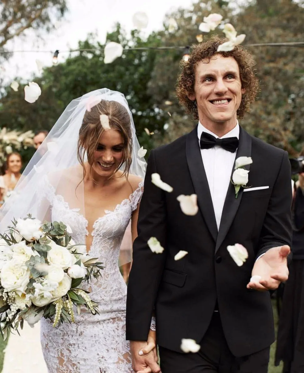 Кружевное свадебное платье-русалка в стиле бохо привлекательное кружевное