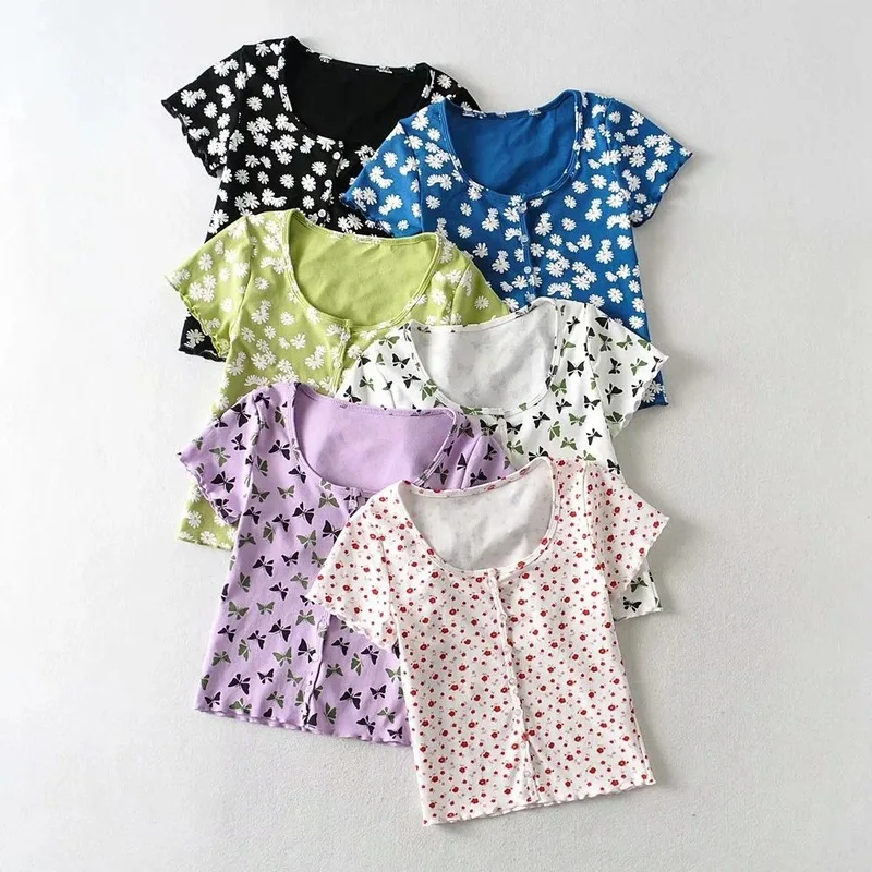 Женская Кружевная футболка Новая Летняя короткая с круглым вырезом 2020|Топы| |