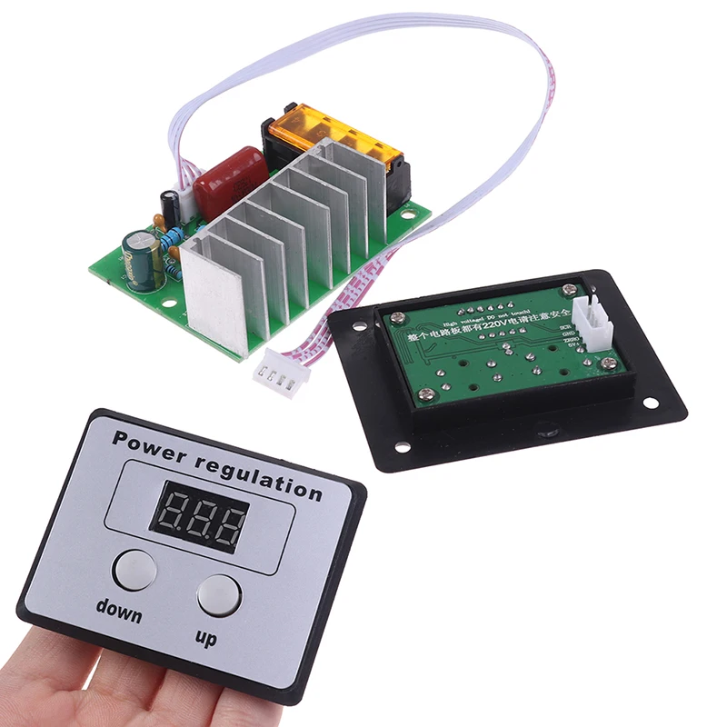 

1pc 4000W AC 220V SCR Voltage Regulator Motor Speed Temperature Controller
