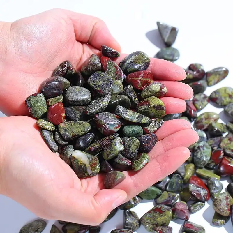 MOKAGY 12 мм-17 мм необработанный натуральный Дракон кровь Камень Кристалл зеленый и