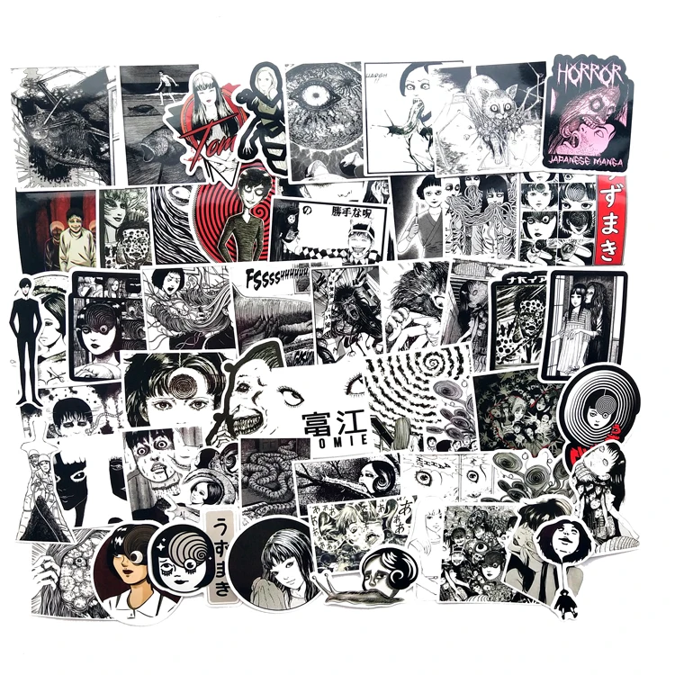 56 шт. Junji Itou TOMIE гидромассажные аниме винтажные наклейки для косплея забавные