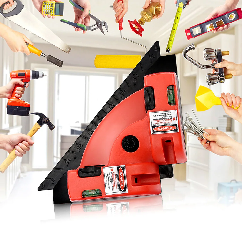 Профессиональный лазерный уровень двойной нивелир пузырьковый квадратный