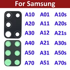 10 шт.лот, объектив задней камеры для Samsung A10 A20 A30 A50 A40 A70 A10s A20s A30S A50S A21s A01 A11 A12 A21 A31 A51 A71