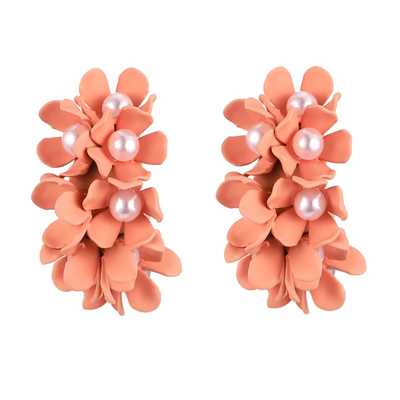 Женские серьги с цветком новинка 2020 корейский темперамент красные милые яркие