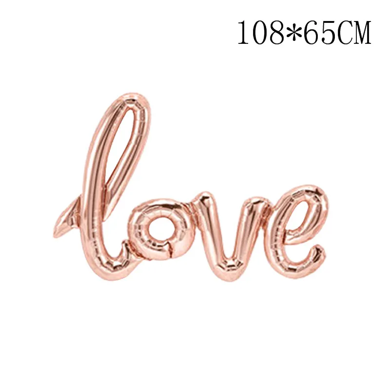 love Chicinlife латексные воздушные шары для невесты из розового золота в форме сердца и звезды, девичник, украшение для свадебной вечеринки - Цвет: love