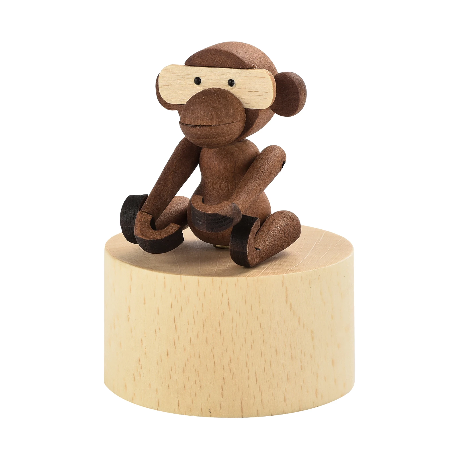 Деревянная музыкальная шкатулка с Симпатичные статуэтки для домашнего декора