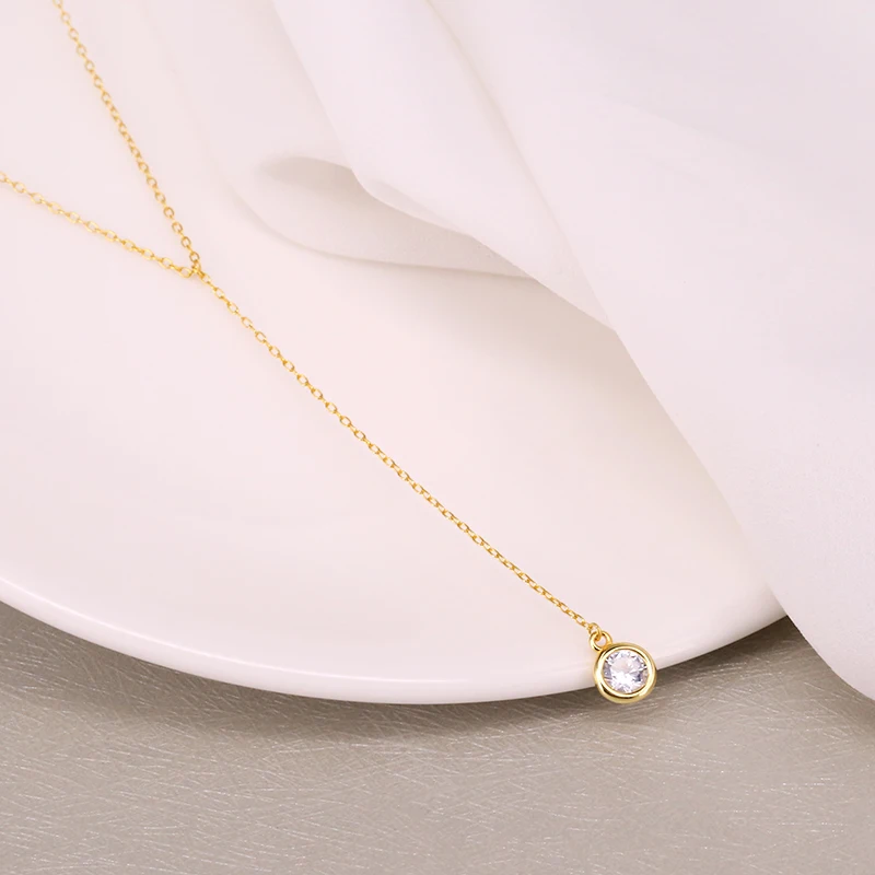 Ожерелье ROXI из стерлингового серебра 925 пробы женское ожерелье с золотым