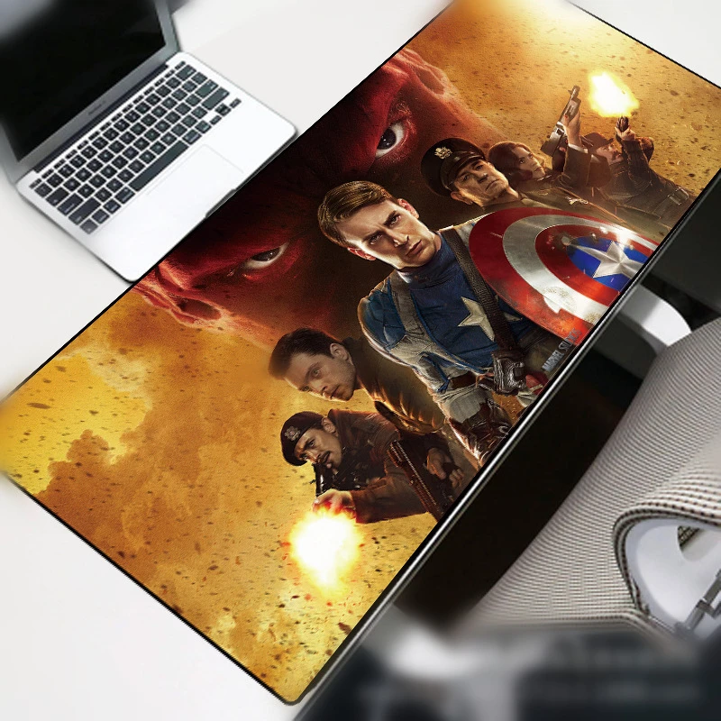 

Капитан Америка мышь прочный Настольный коврик для мыши геймер Коврик для мыши Высокое качество DIY картинка с краями Блокировка портативны...