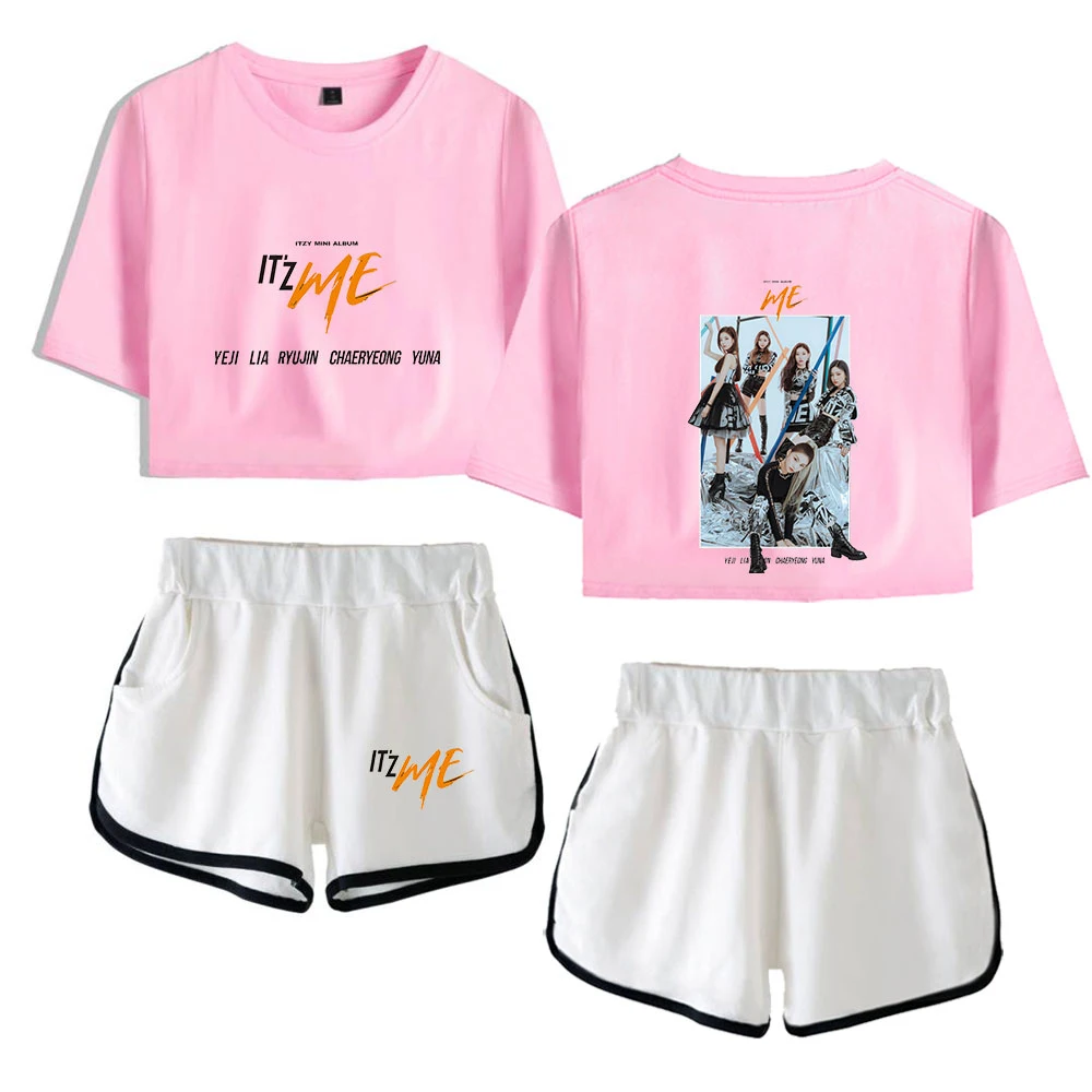 Женские комплекты с коротким рукавом ITZY IT'z Me Album укороченный топ + шорты