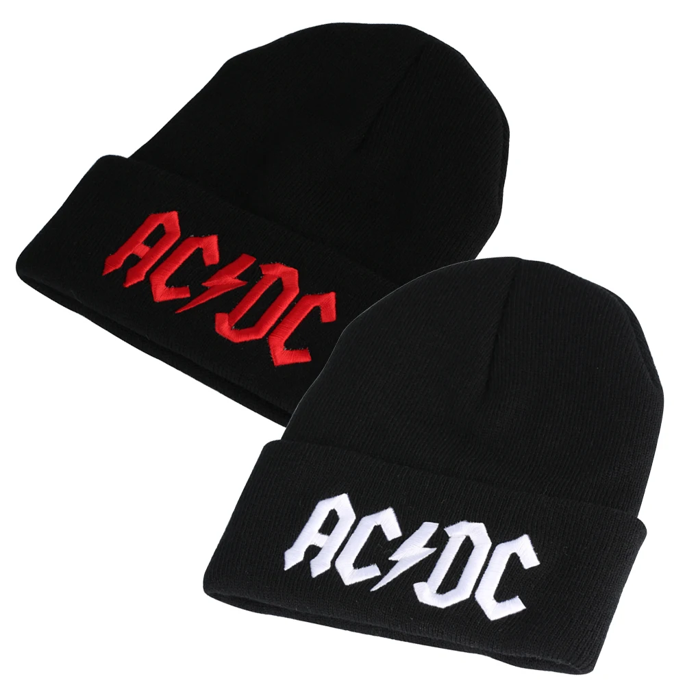 ACDC зимняя шапка с манжетами и буквенным принтом вязаные женские шапки-бини