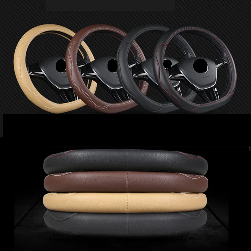 

D Shape Steering Wheel Cover PU Leather for Nissan Rogue /Rogue Sport 2016 2017 2018 2019 2020 X-Trail 2017-2020 Car Styling
