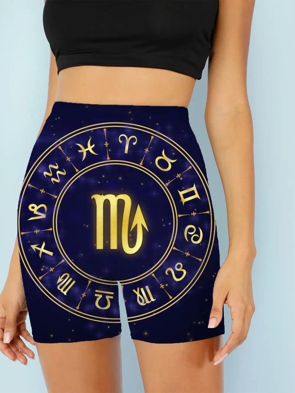 

Шорты женские с 3D-принтом Скорпион, модные эластичные штаны с завышенной талией для бега, Гавайский стиль