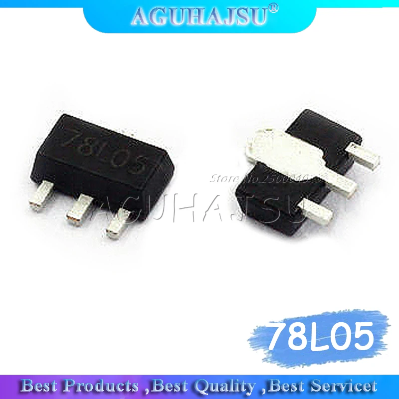 20 шт 78L05 L78L05 7805 регулятор напряжения 5В 100мА SOT 89 SMD| |