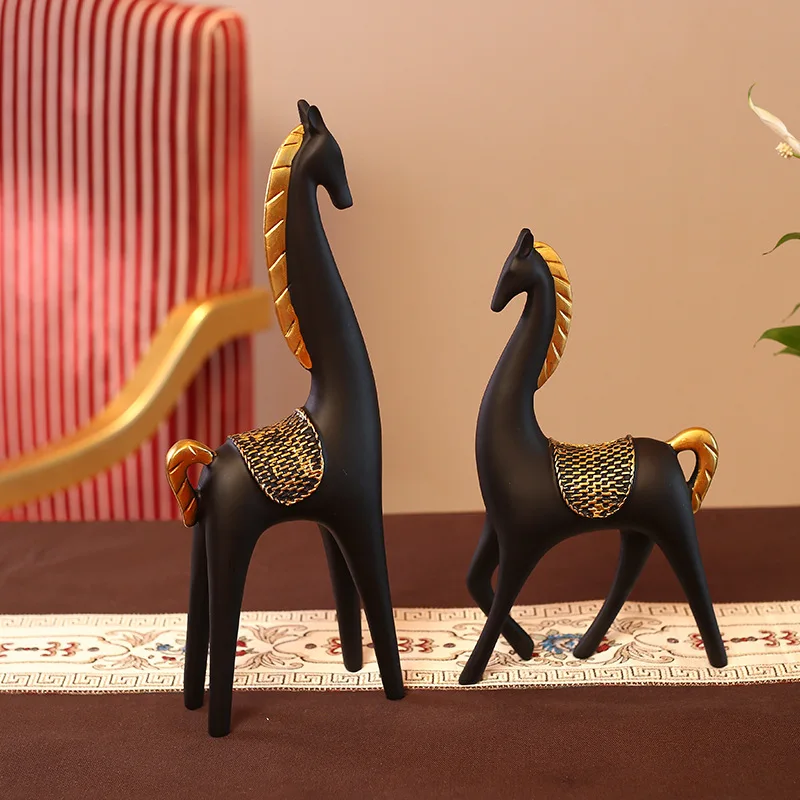 Декоративные украшения для дома влюбленных и лошадей украшение гостиной шкаф