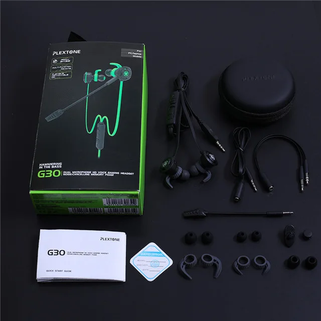 

New G30 in-ear wired headset with mic gaming headset music stereo noise reduction headset for anchor voice