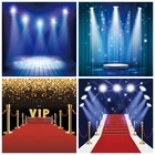 Фон для детской портретной фотосъемки с синим прожектором и блестящими звездами