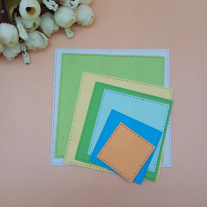 Квадратная рамка 12 см Набор для вышивания дырокол скрапбукинга металлические