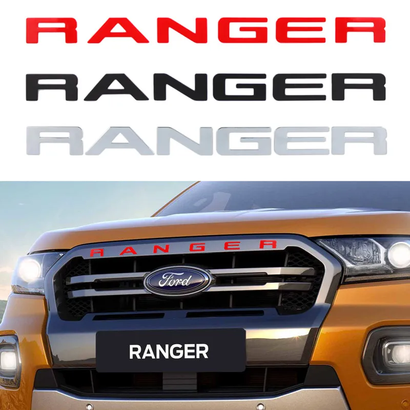 Наклейка на решетку радиатора для Ford Ranger 2015-2021 эмблема 3D хромированная |