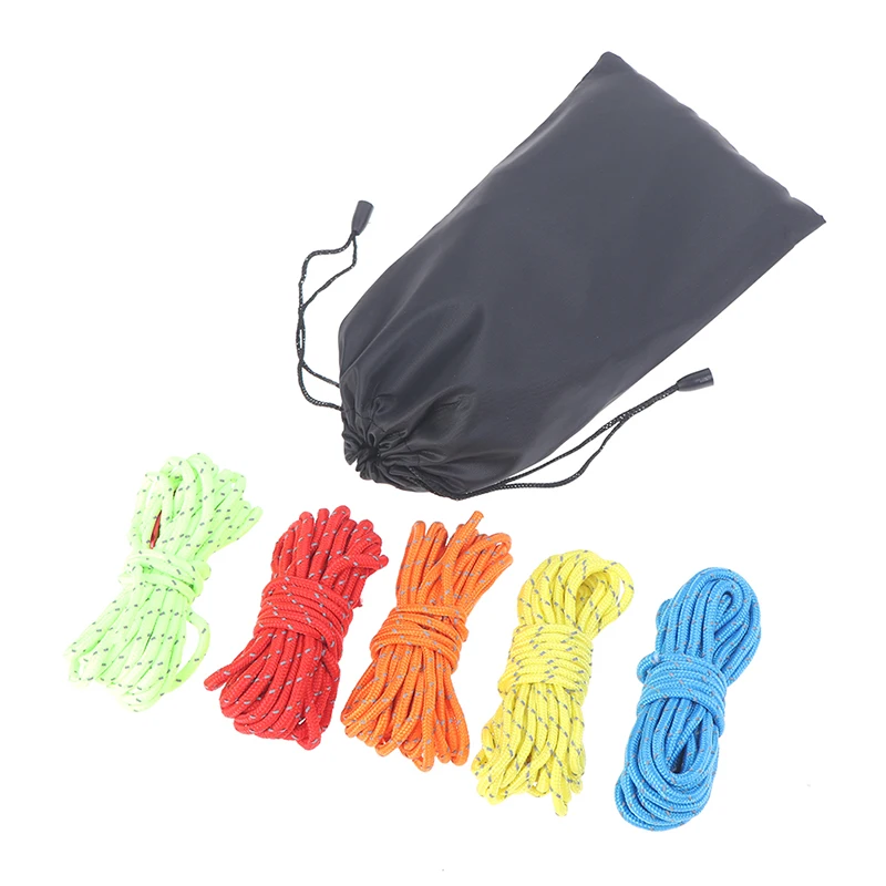 

4M*4MM Reflective Tent Hang Lanyard Tent Wind Rope with Aluminum Alloy Buckle Reflective Paracord Tools