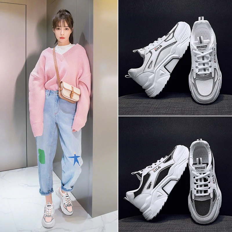 Женские кроссовки белые беговые для женщин спортивная обувь улицы женская