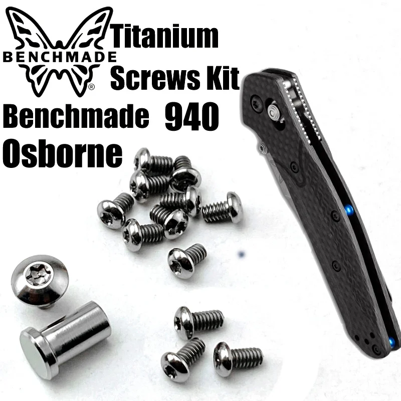 Full Set Custom Made Titanium Alloy Knife Handle Screws for Benchmade 940 Osborne Direct Fit Screw Spindle Pocket EDC DIY Parts | Спорт и