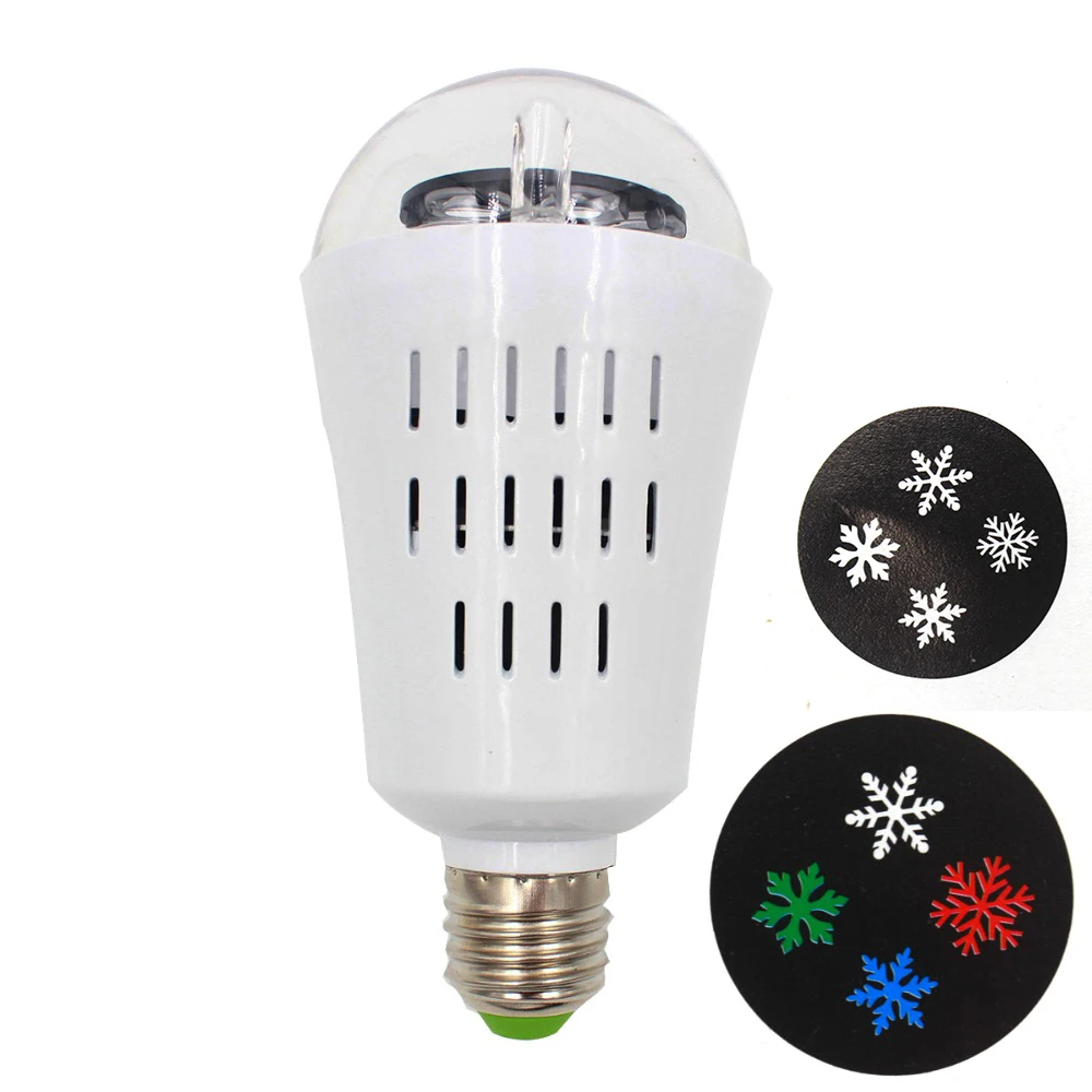 Цветная (RGB) светодиодная Рождественская Снежинка проектор лампа Точечный