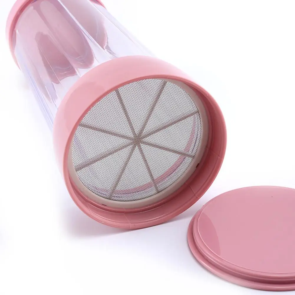 

Порошковый шейкер для сахара с крышкой из АБС-пластика мелкая сетка шейкер корицы сахарная пудра Какао порошка муки шоколад Кофе просеиват...