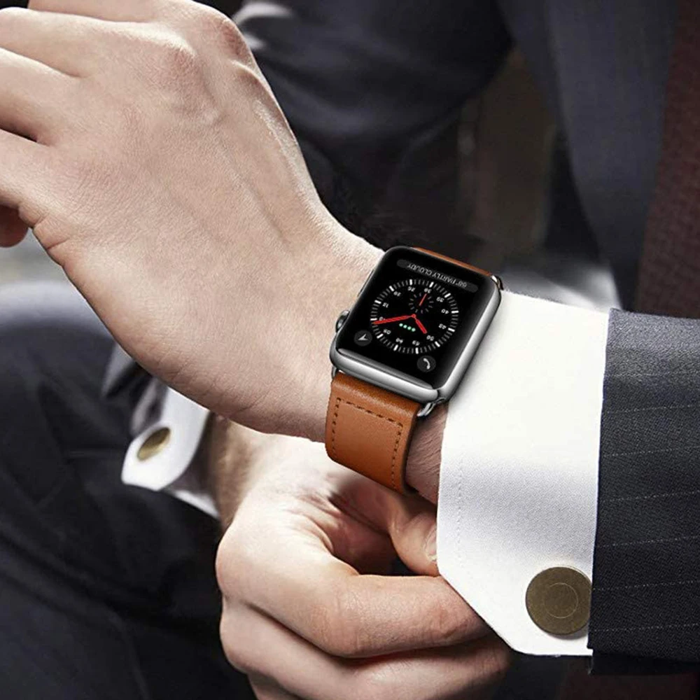 Leather strap for Apple Watch band high quality Male lady series ultra 3456 7 8 SE 44mm 40mm watch for iWatch 42mm 38mm Bracelet