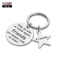 friendship keychain gifts for girls boys bff stainless steel keyring friends are always close at heart key ring wedding gift