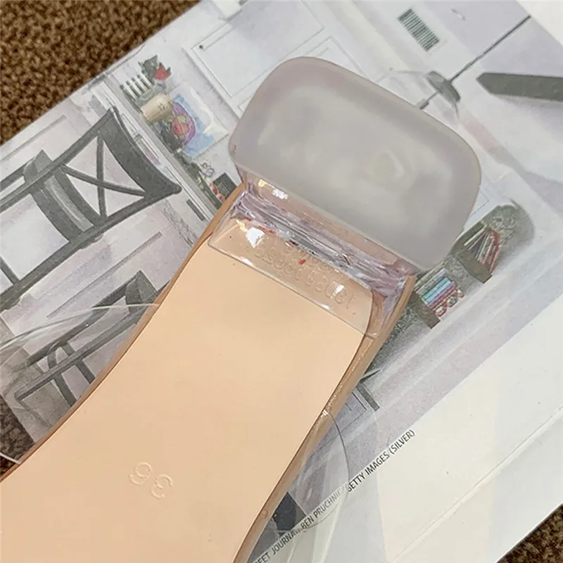 

Womens Shoes Casual Slides Pumps Jelly Transparent Slippers Shoes Clear Heels For Women Female Heels Slippers Buty Damskie