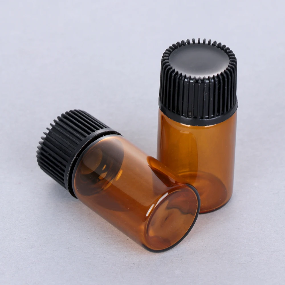 10 шт. мини коричневый портативный бутылка эфирного масла образец многоразовый