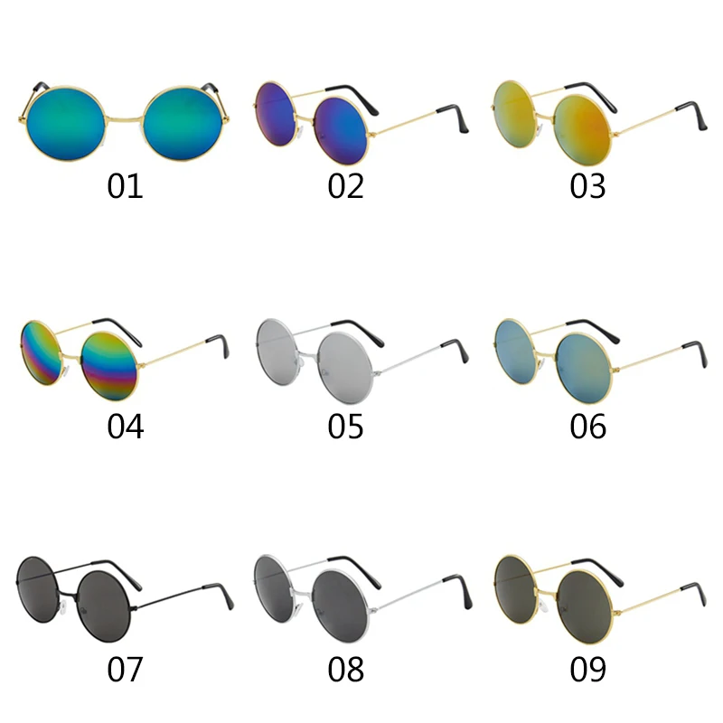 

Vintage Retro Polarized Steam Punk Sunglasses Fashion Metal Round Mirrored Eyewear Men Circle Sun Glasses UV400