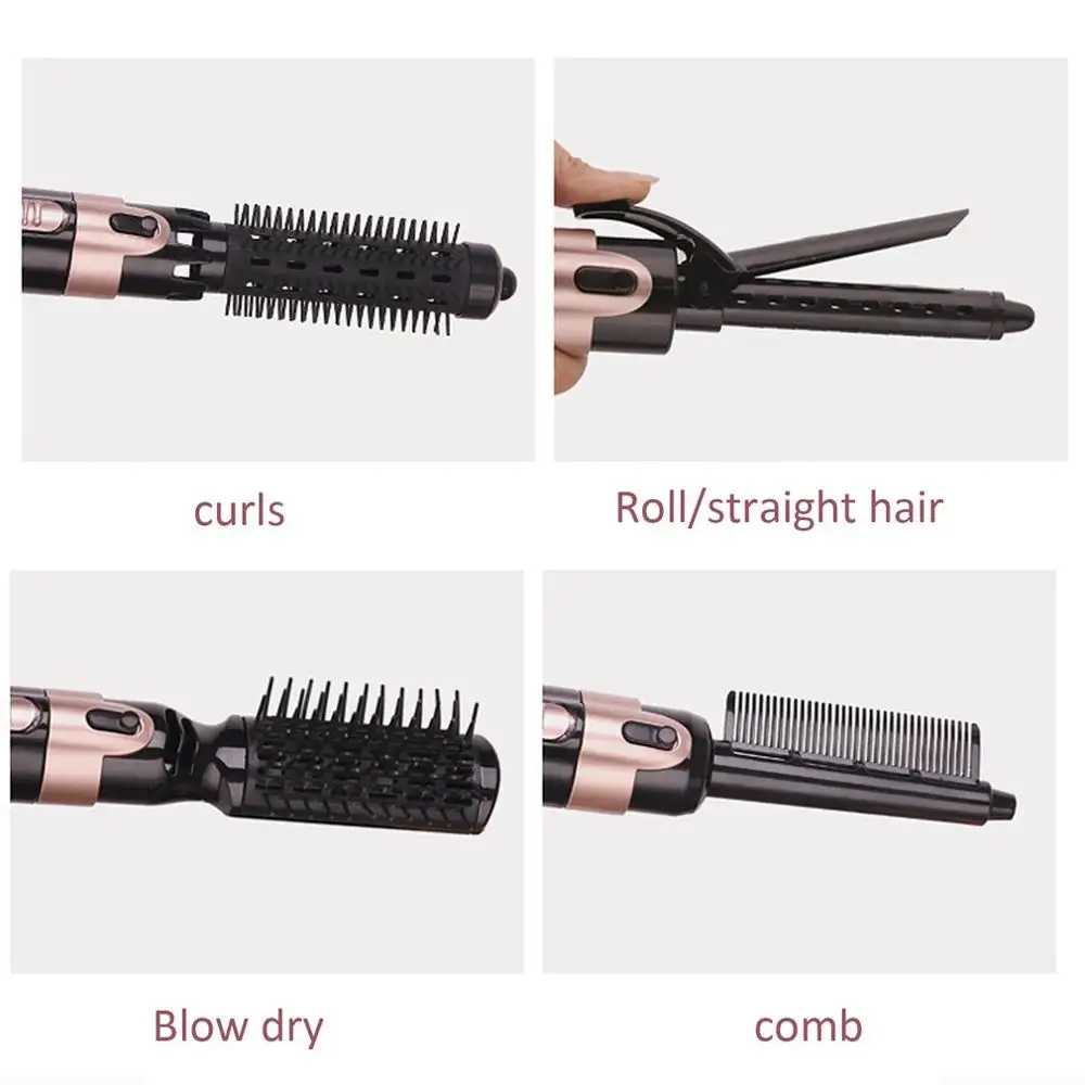

Multifunctional Hot Air Comb Four-in-one Negative Ion Wet And Dry Hair Dryer Hair Straightener Hair Curler Hair Dryer Comb