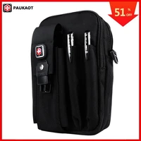 paukaot multifunctional belt bag travel fanny waist packs mobile phone pouch oxford 1680d for men bum bag male small pockets