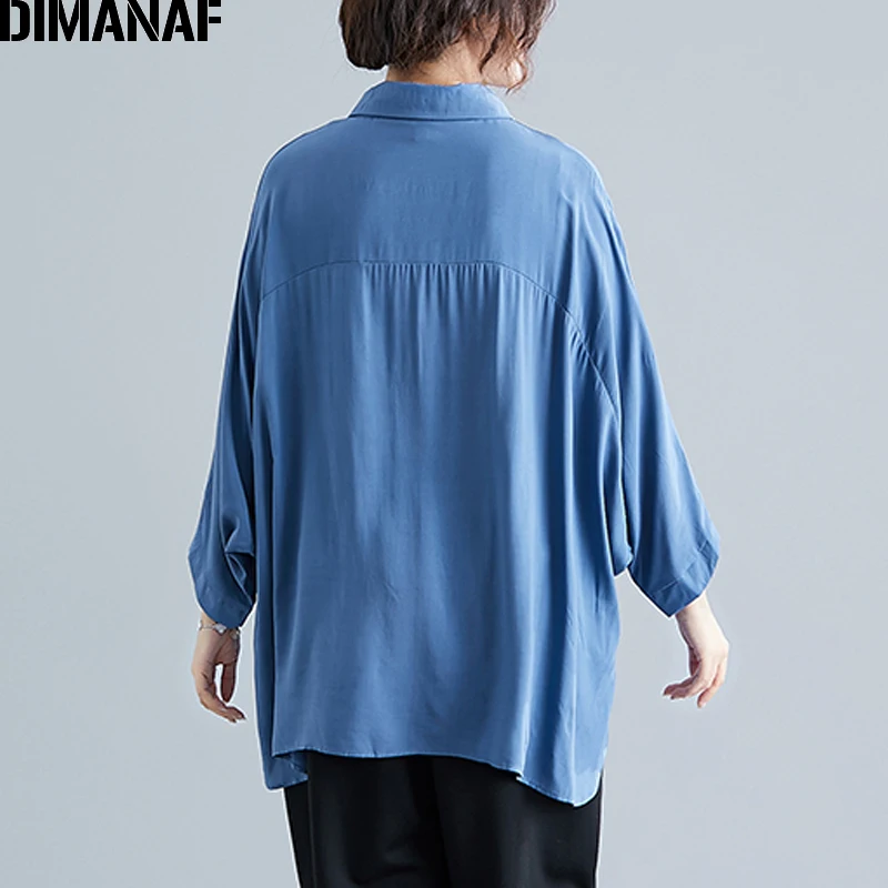 Женская плиссированная блуза DIMANAF повседневная однотонная туника свободного