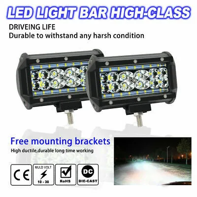 

2*LED Work Light Bar Flood Spot Lights Waterproof Driving Lamp Offroad Car Truck SUV Engineering Vehicles Signal Lights