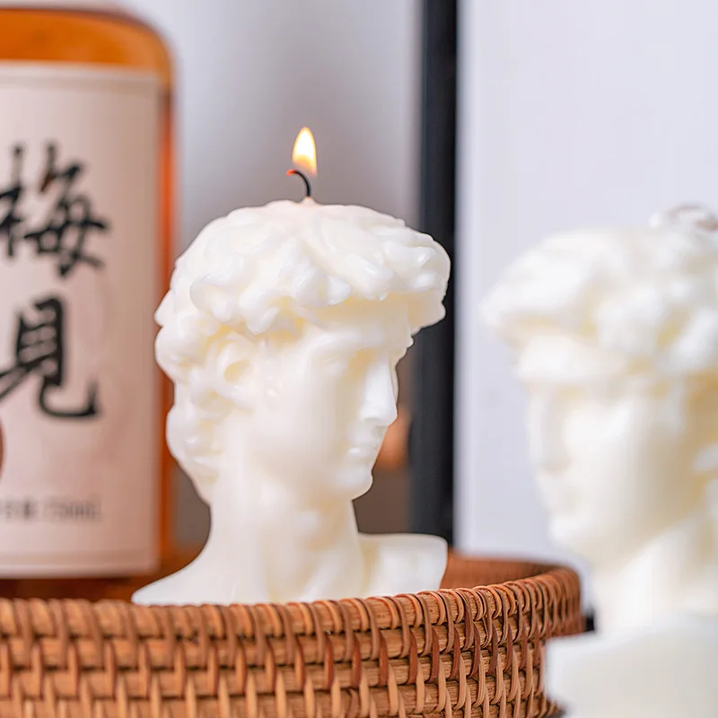 Современные ароматические свечи для украшения дома статуя Давида из греческого