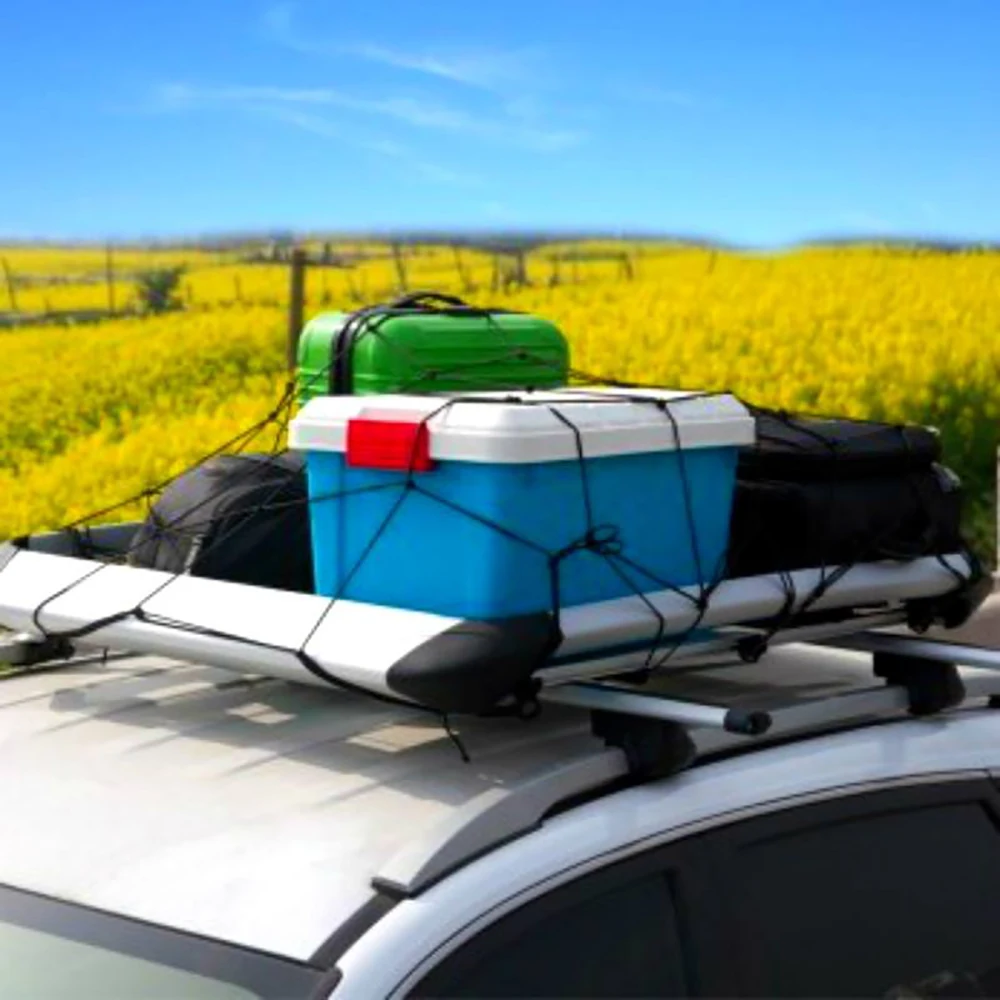 Universal Car SUV Truck Trailer Cargo Roof Rack Basket Organizer Net Bag Multipurpose Elastic Mesh Luggage Rope | Автомобили и
