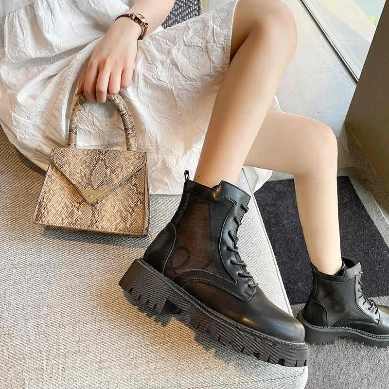 New autumn boots, women's shoes, women's fashion round head leather ankle boots, winter stretch black comfortable short boots