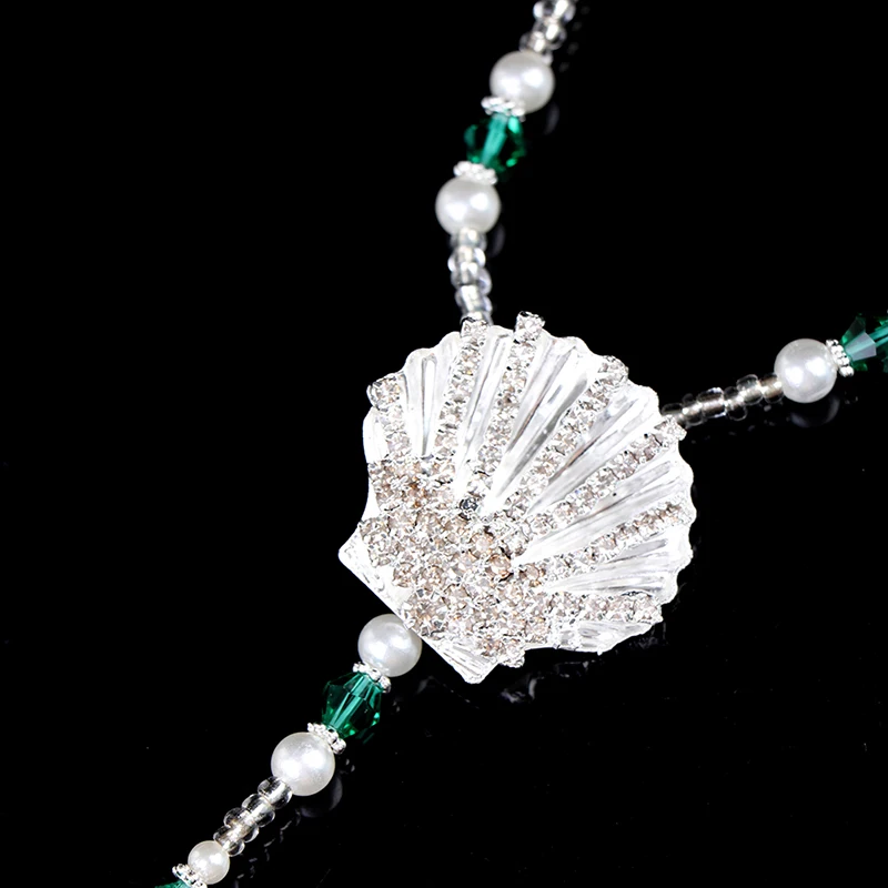 

1pc Scallop Crystal Pearl Anklet Bracelet Beach Pearl Barefoot Sandal Anklet Chain