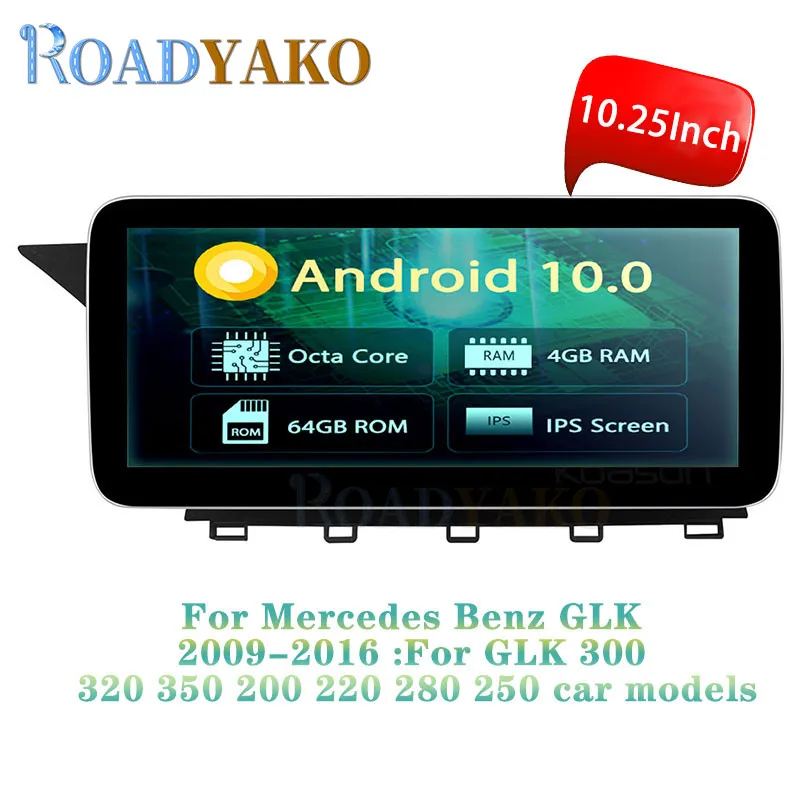 

Автомагнитола 2 Din, 10,25 дюйма, Android 10,0, для Mercedes Benz GLK 2009-2012, стерео, GPS
