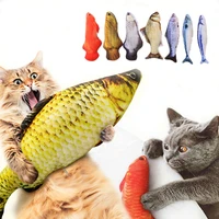 cat toy interactive fish catnip pet toy soft plush 3d fish shape gifts toys stuffed pillow doll simulation fish playing toy