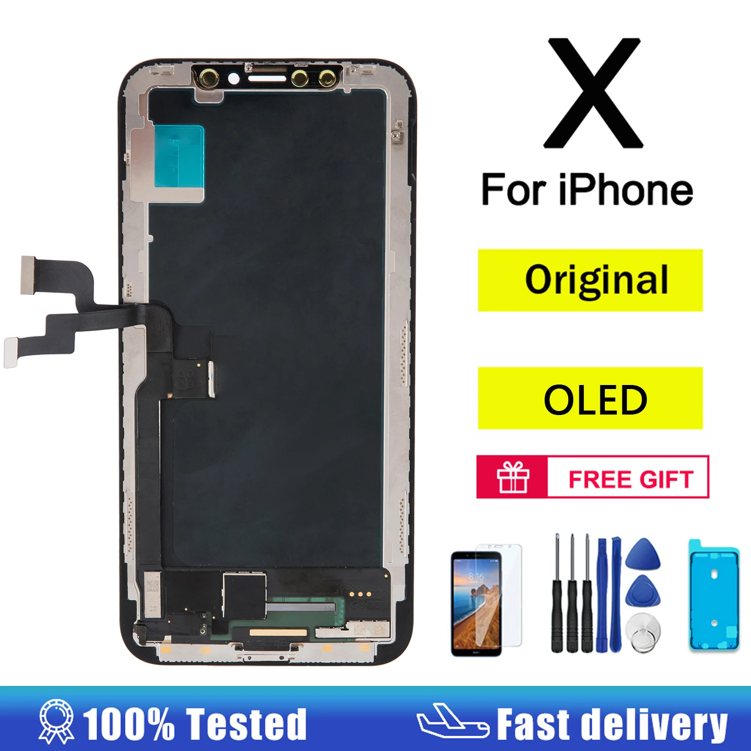 Enlarge Original OLED Display for IPhone X LCD Screen with Touch Assembly True Tone Replacement for IPhone XR XS Max 11 Pro Max Display