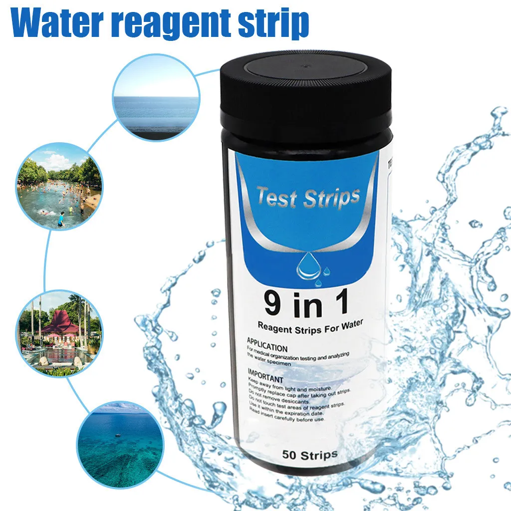 9-в-1 тест-бумага для бассейна остаточный хлор Ph значение щелочности тест-полоска