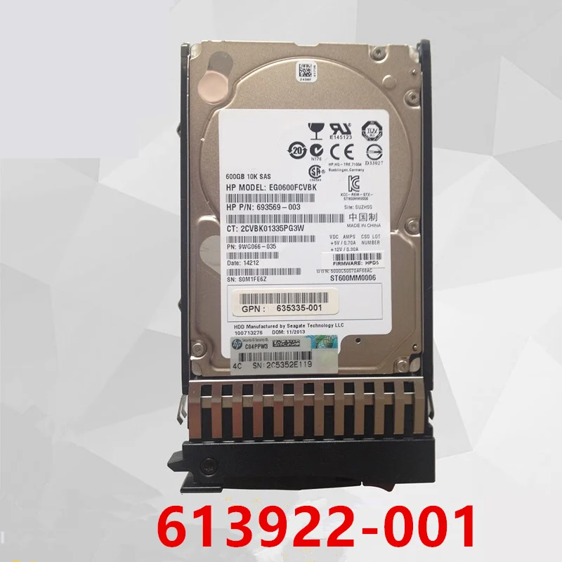 

Original New HDD For HP 600GB 2.5" SAS 12 Gb/S 64MB 10000RPM For Internal HDD For Server HDD For AW611A 613922-001