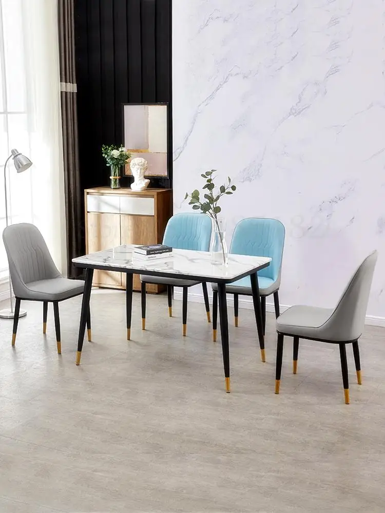 Simple modern dining chair light luxury home back nordic leisure coffee hotel stool |