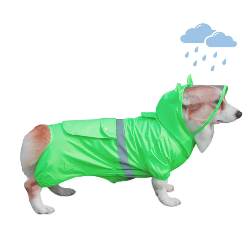 

Dog Raincoat Hoodie Jumpsuit for Dogs Rain Coat Reflective Dog Raincoat Waterproof Dogs Rain Coat Pet Products Clothes for Pets