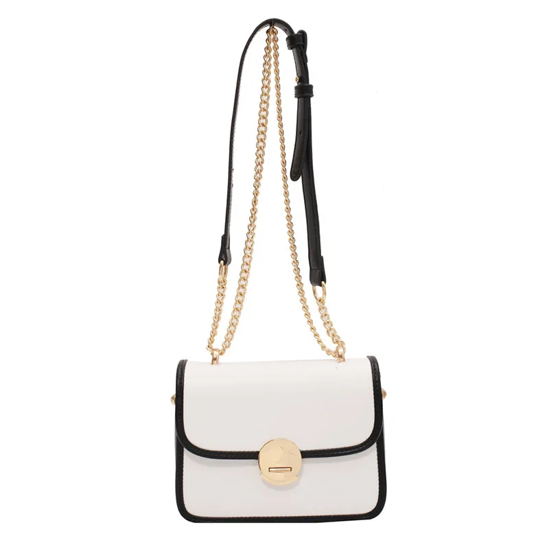 

Casual Design Crossbody Shoulder Bag for Women 2021 Quality Pu Leather Chain Strap Luxury Brand Handbags Trend Summer Female Bag