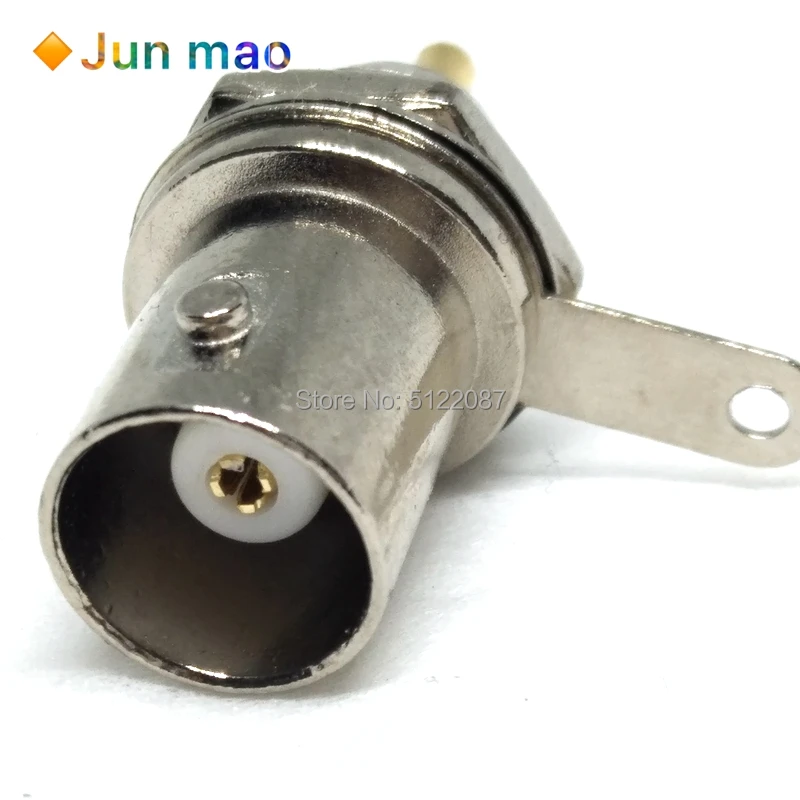 Разъем BNC с гнездом для паяльника корпус панельным креплением коаксиальный